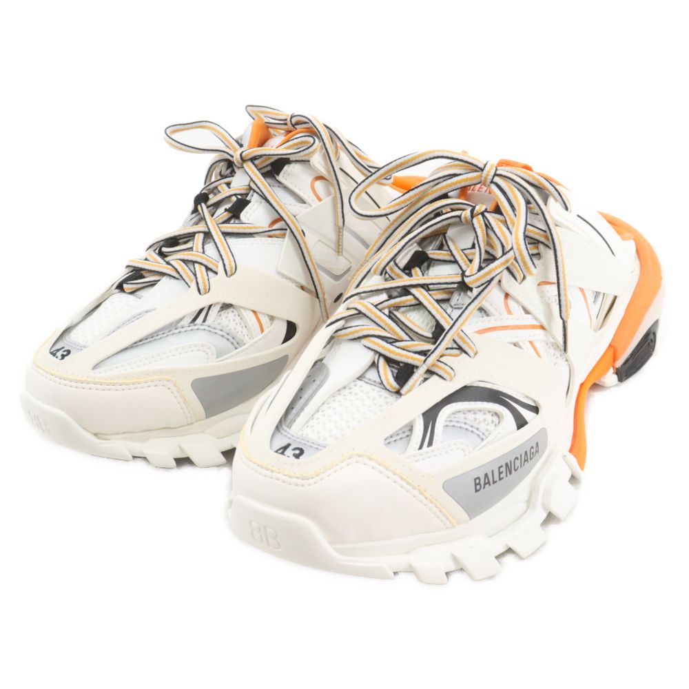 BALENCIAGA (バレンシアガ) TRACK MULE Sneakers トラックミュール ローカットスニーカー サンダル ホワイト/オレンジ  653814 - メルカリ