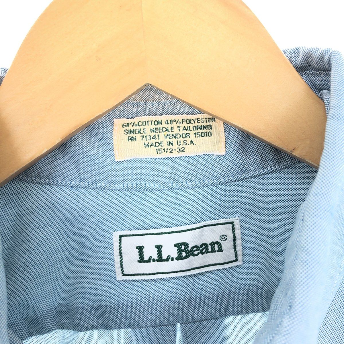 USA エルエルビーン A-2 レザージャケット L.L.Bean 古着 90年代 エルエルビーン L.L.Bean 長袖 ボタンダウンシャツ