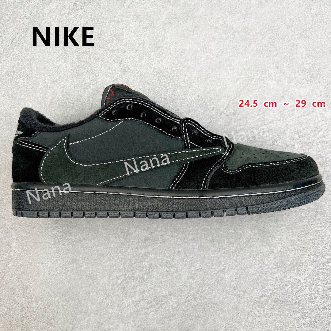 新品 未使用 NIKE ×TRAVIS SCOTT AIR JORDAN 1 LOW OG SP BLACK PHANTOM ナイキ x トラヴィススコット エアジョーダン1ブラックファントム ローカットスニーカー DM7866-001 男女兼用