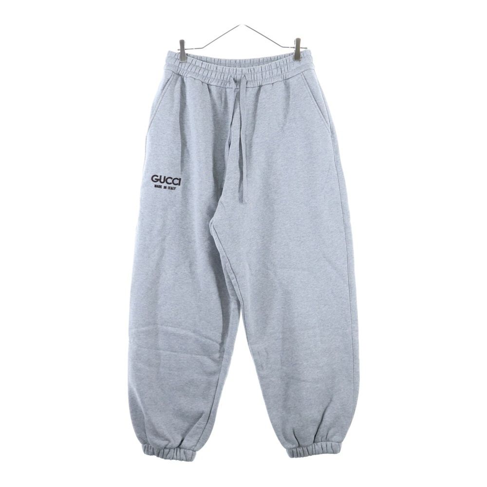 GUCCI グッチ 24SS フロッキープリントスウェットパンツ グレー 768455 XJF3Y