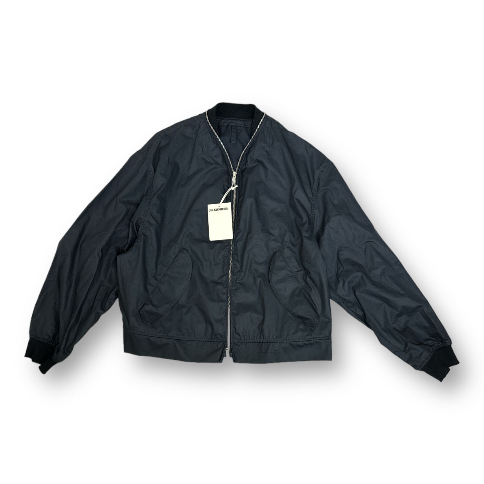JIL SANDER ブルゾン ボンバージャケット ジルサンダー ネイビー 52 