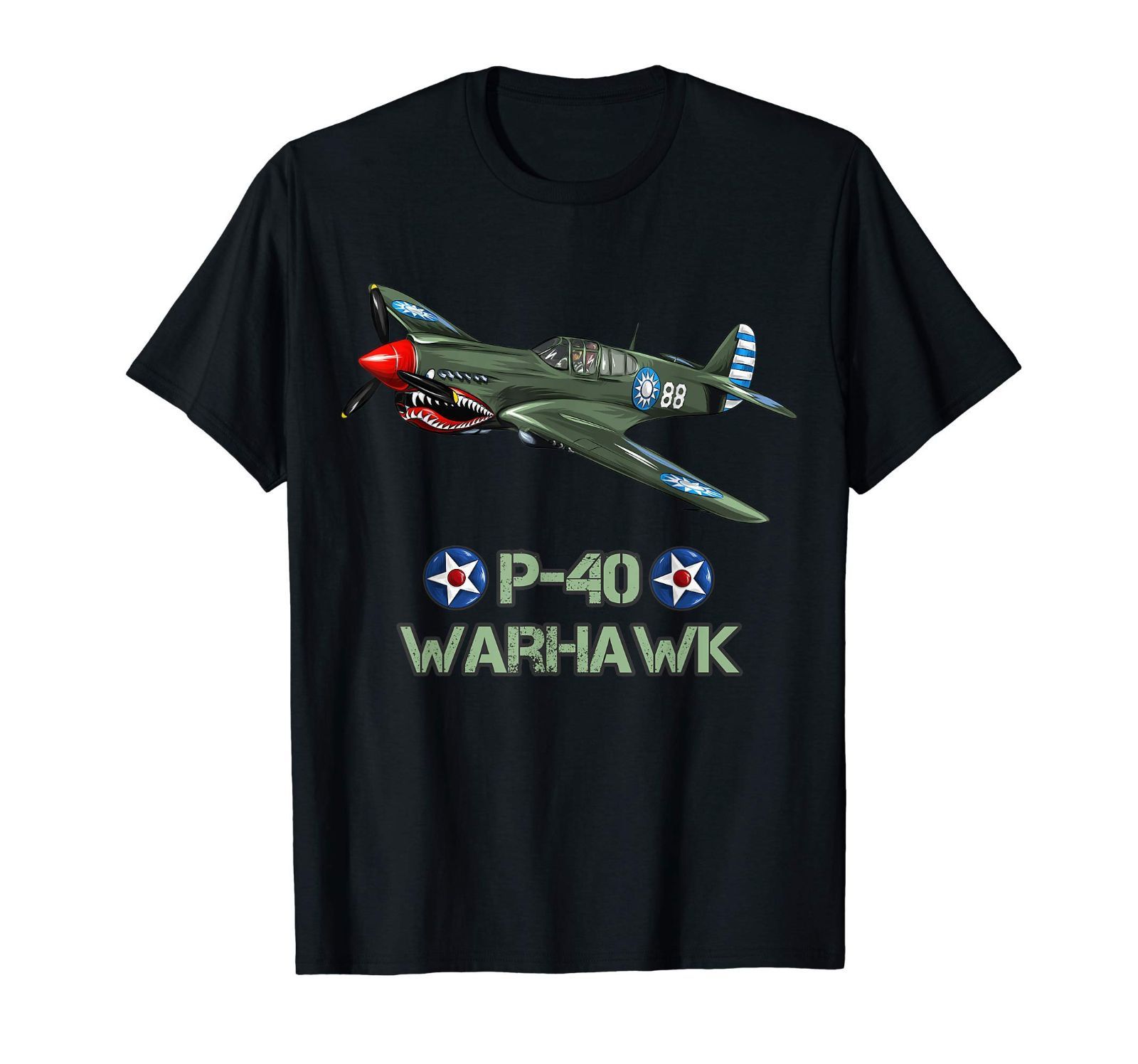 第二次世界大戦のアメリカの航空機カーチスP-40ウォーホーク Tシャツ