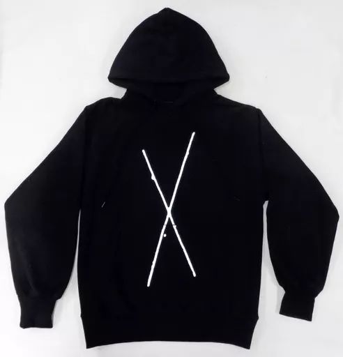 アウターウェア(男性アイドル)　星野源 “X(Kiss)” Hoodie(パーカー) ブラック Lサイズ 「星野源×オオクボリュウ×トーキョー カルチャート by ビームス」 コラボグッズ 中古】アウターウェア(男性アイドル) 星野源 “X(Kiss)” Hoodie