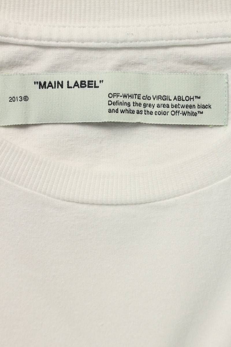 オフホワイト  OMAA027G19185107 ラインストーン装飾バックアローTシャツ メンズ XL