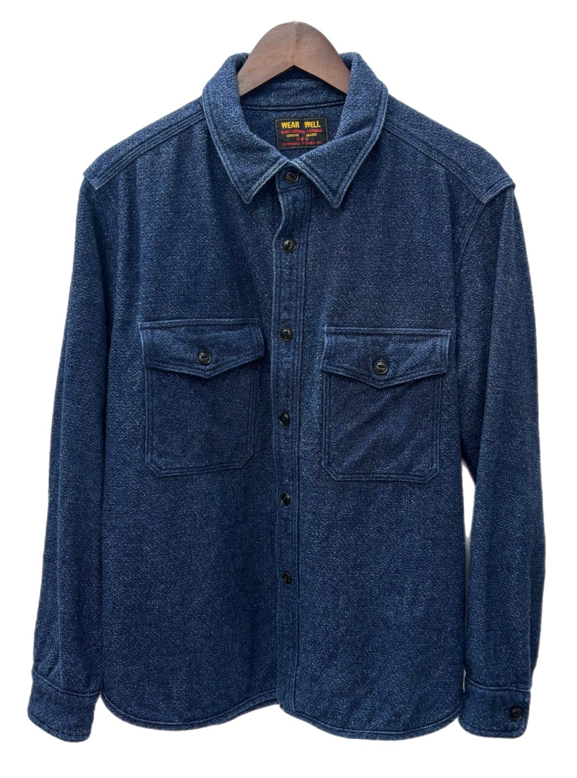 ウエス UES インディゴエクストラヘビーネルシャツ 長袖シャツ ブルー