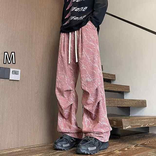 [M]秋冬 コーデ メンズ  服 シンプル ファッション オシャレ 大人 かっこいい 大きいサイズ ストリート 紳士服  タイダイ柄 ストレート コーデュロイ パンツ アメリカン カジュアル パンツ ス