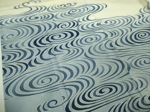 平和屋本店□超希少 夏物 男性 東京友禅 久呂田明功 訪問着 絽縮緬