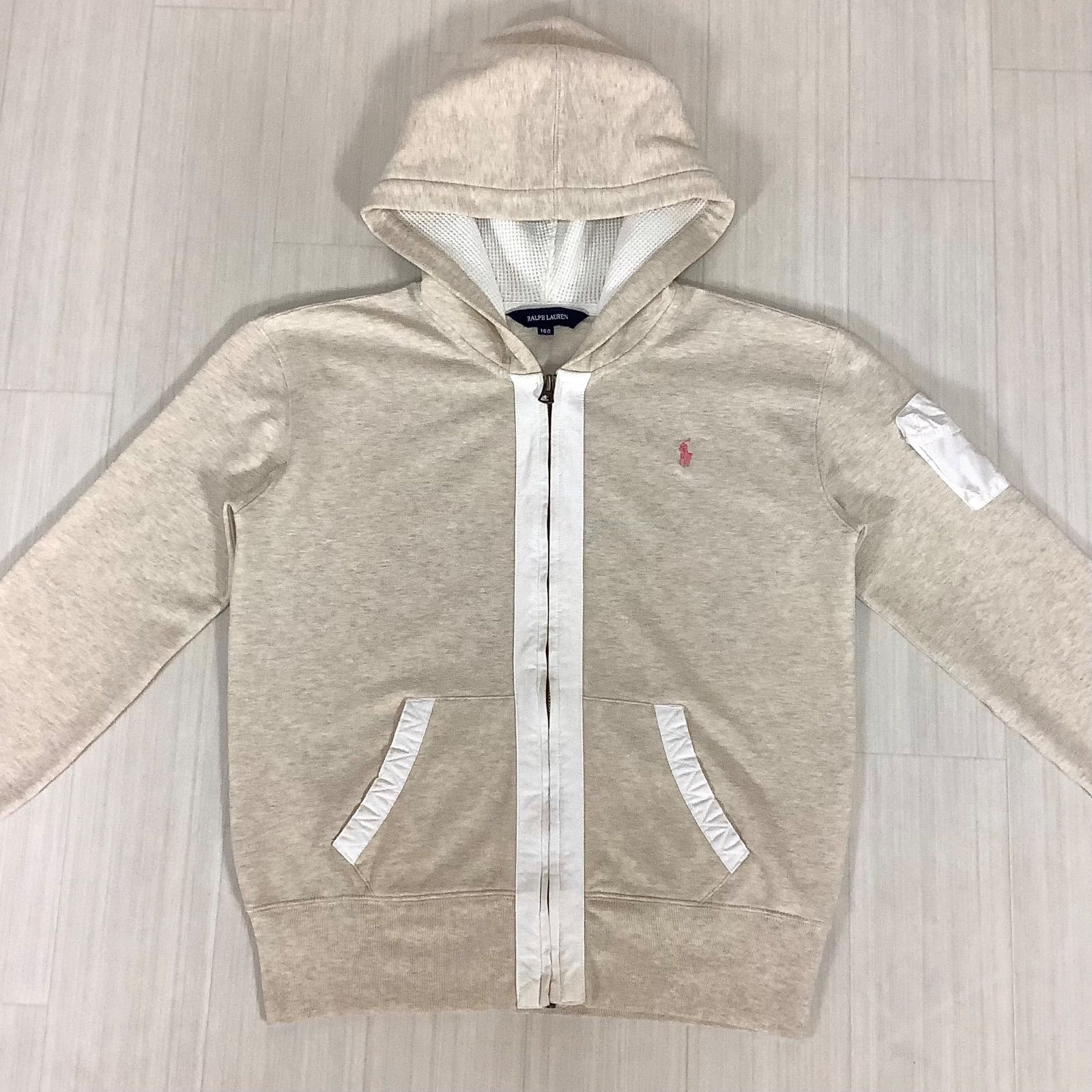 RALPH LAUREN ラルフローレン ジップアップパーカー 160cm 霜降り 