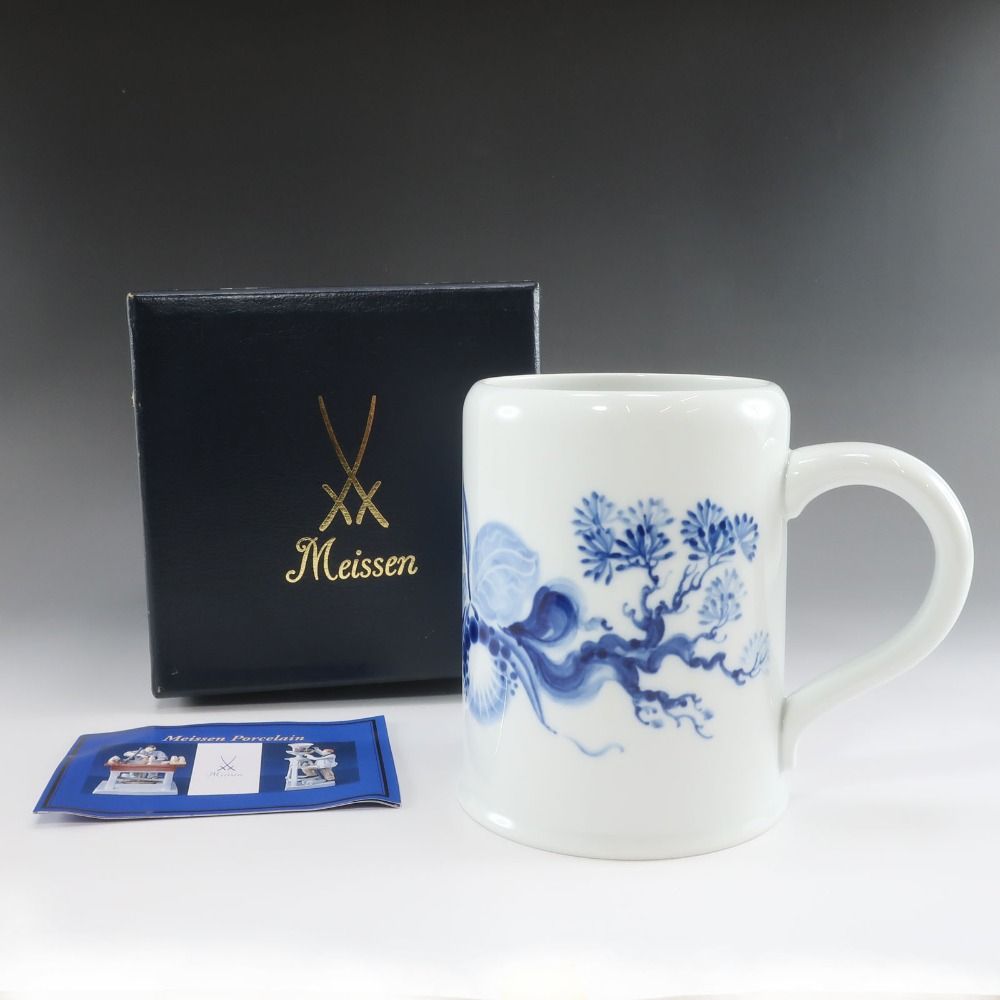 Meissen マイセン ブルーオーキッド ビアマグ 1998 キリンビアマグ ポーセリン _ 置物 オブジェ
