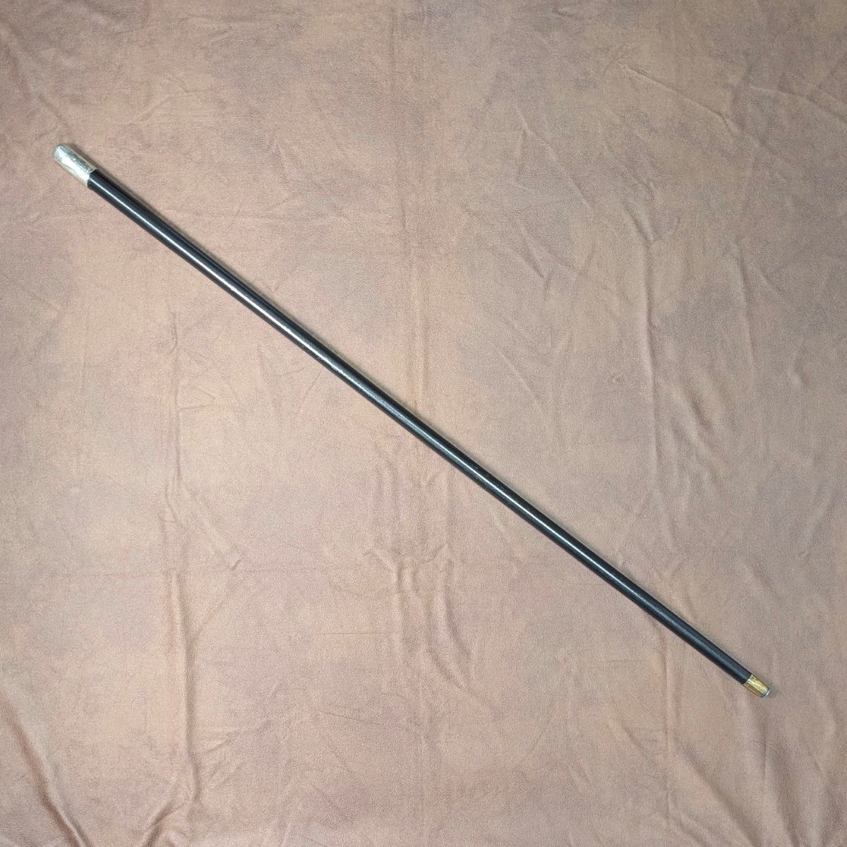 1897年 英国アンティーク ブラックシャフト 純銀製ロンデルハンドル ステッキ 90cm GL&amp;Co 1897年 英国アンティーク ブラックシャフト 純銀製ロンデル