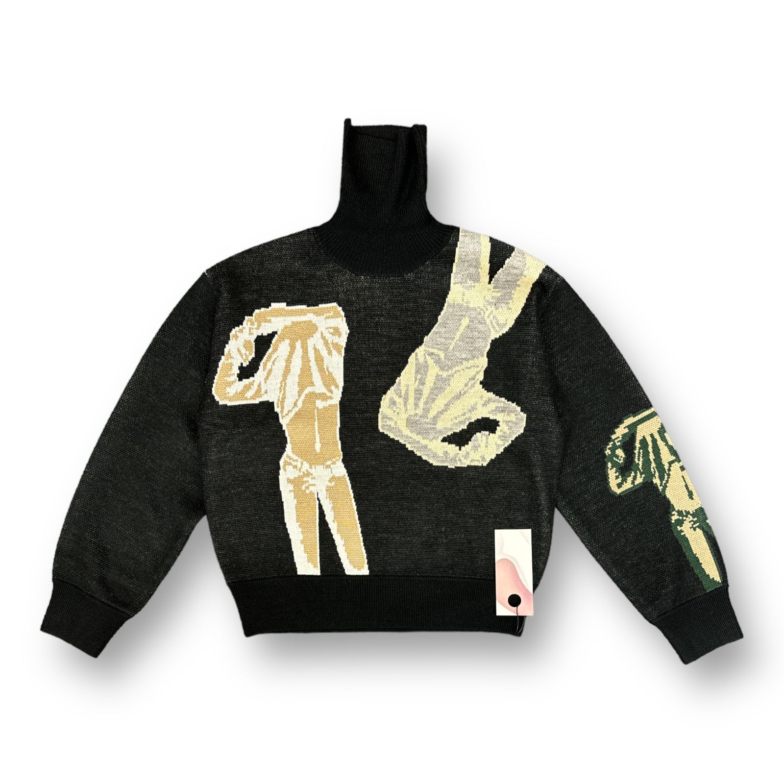 kotohayokozawa Graphic knit turtle-neck