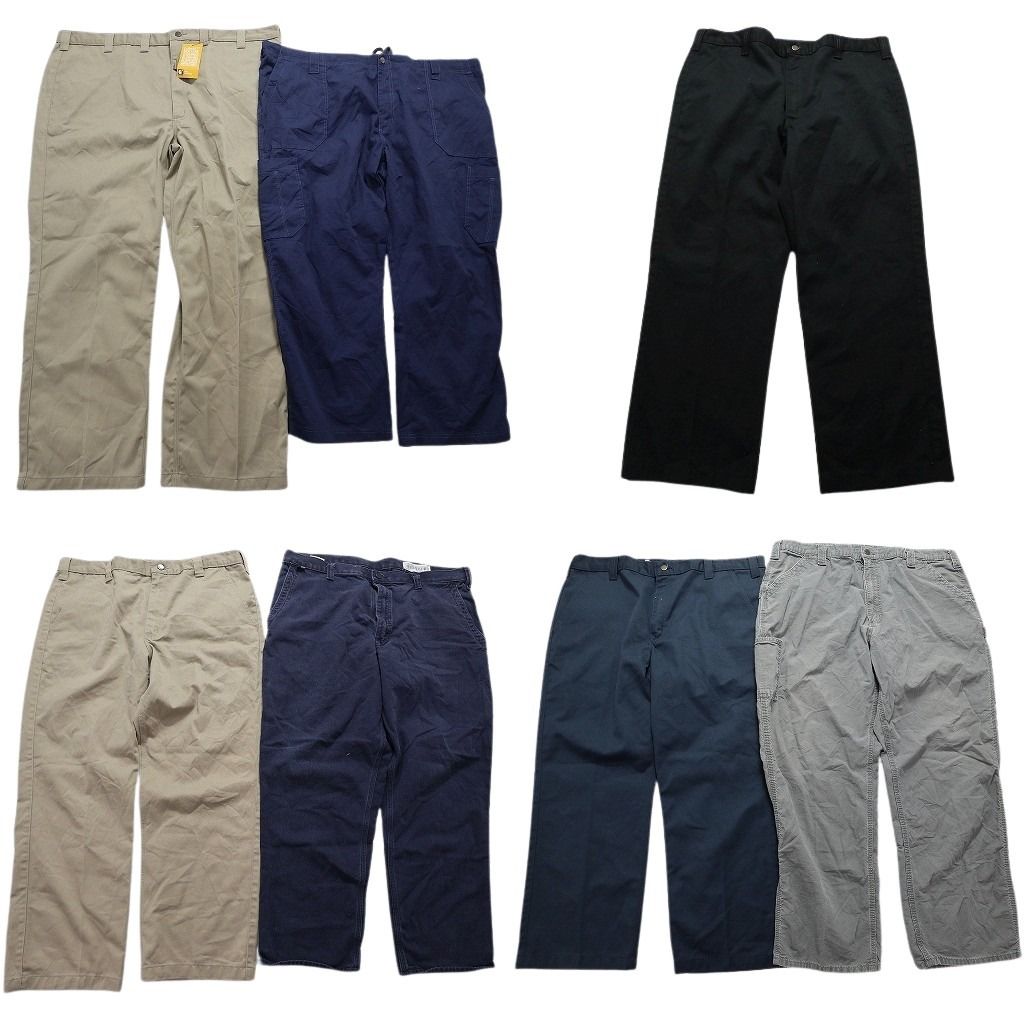 古着卸 カーハート Carhartt パンツ 7枚セット メンズ 40 |42 |48 ワーク デットストック カーゴパンツ 古着 NA5386