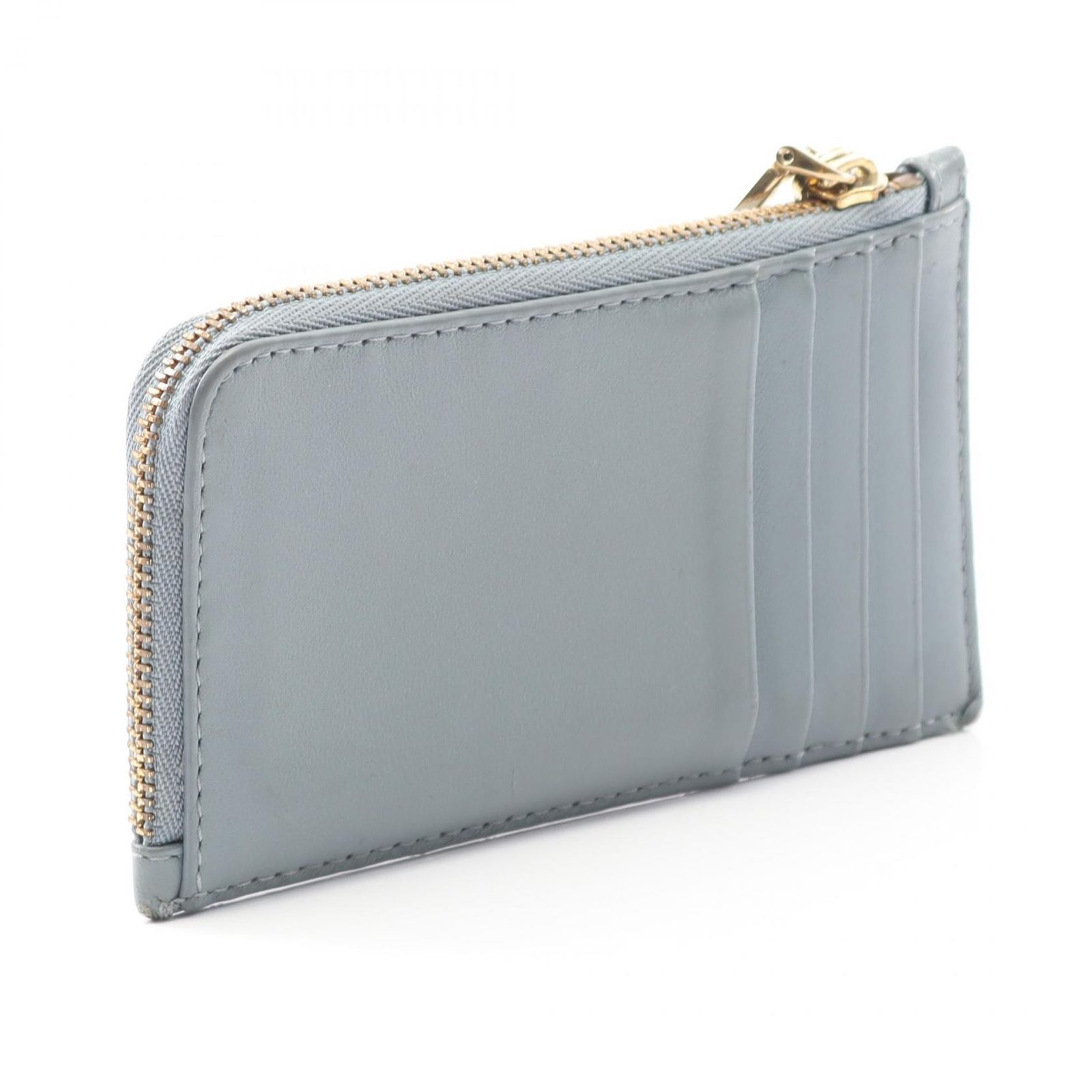 クリスチャンディオール Christian Dior コインケース LADY DIOR レディディオール カナージュ ブルー レザー カナージュ コスモス コインケース レディース Used B