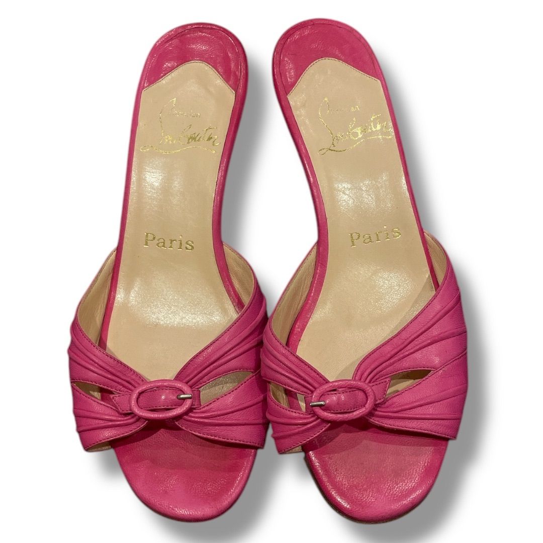 Christian Louboutin クリスチャンルブタン ローヒール サンダル