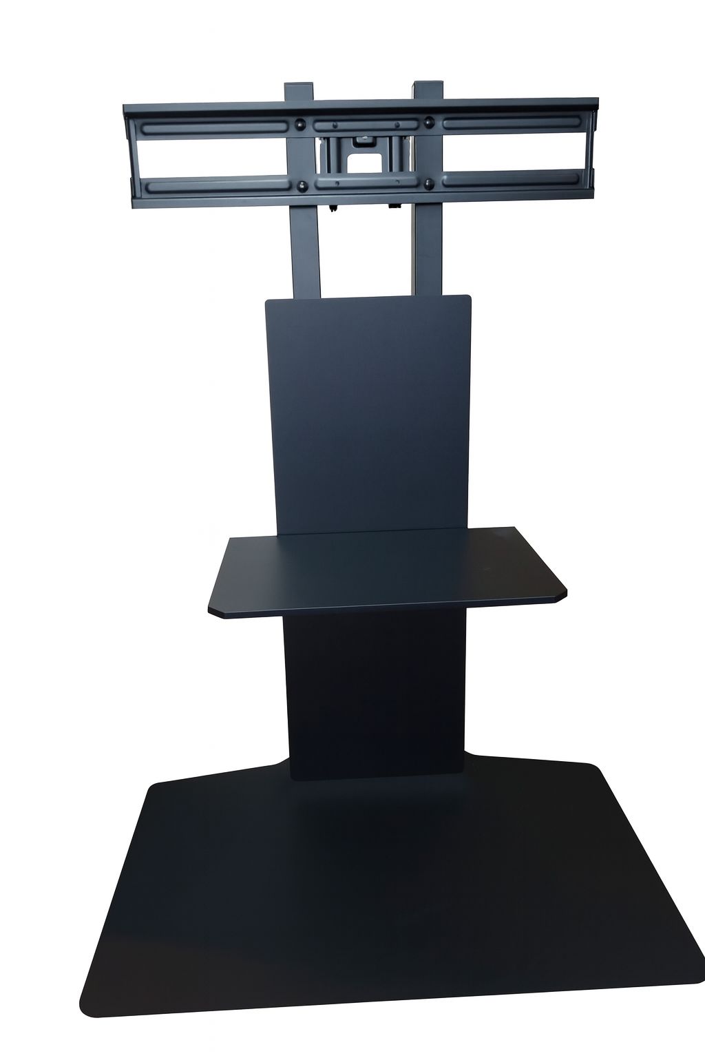 オプション棚付き KEIYO 壁寄せテレビスタンド AN-S124 BK ブラック