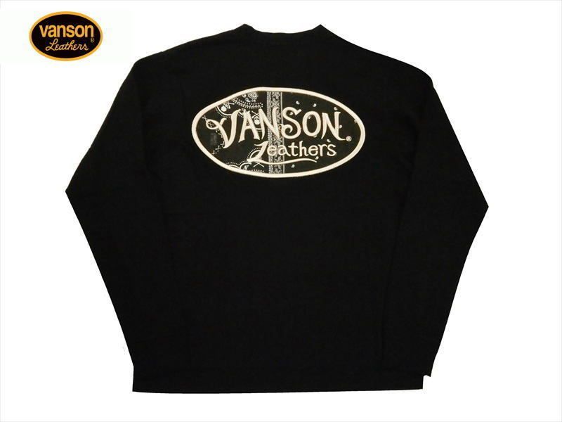 VANSON・バンソン 長袖Ｔシャツ NVLT-2123 3Dウレタン刺繍ロゴ