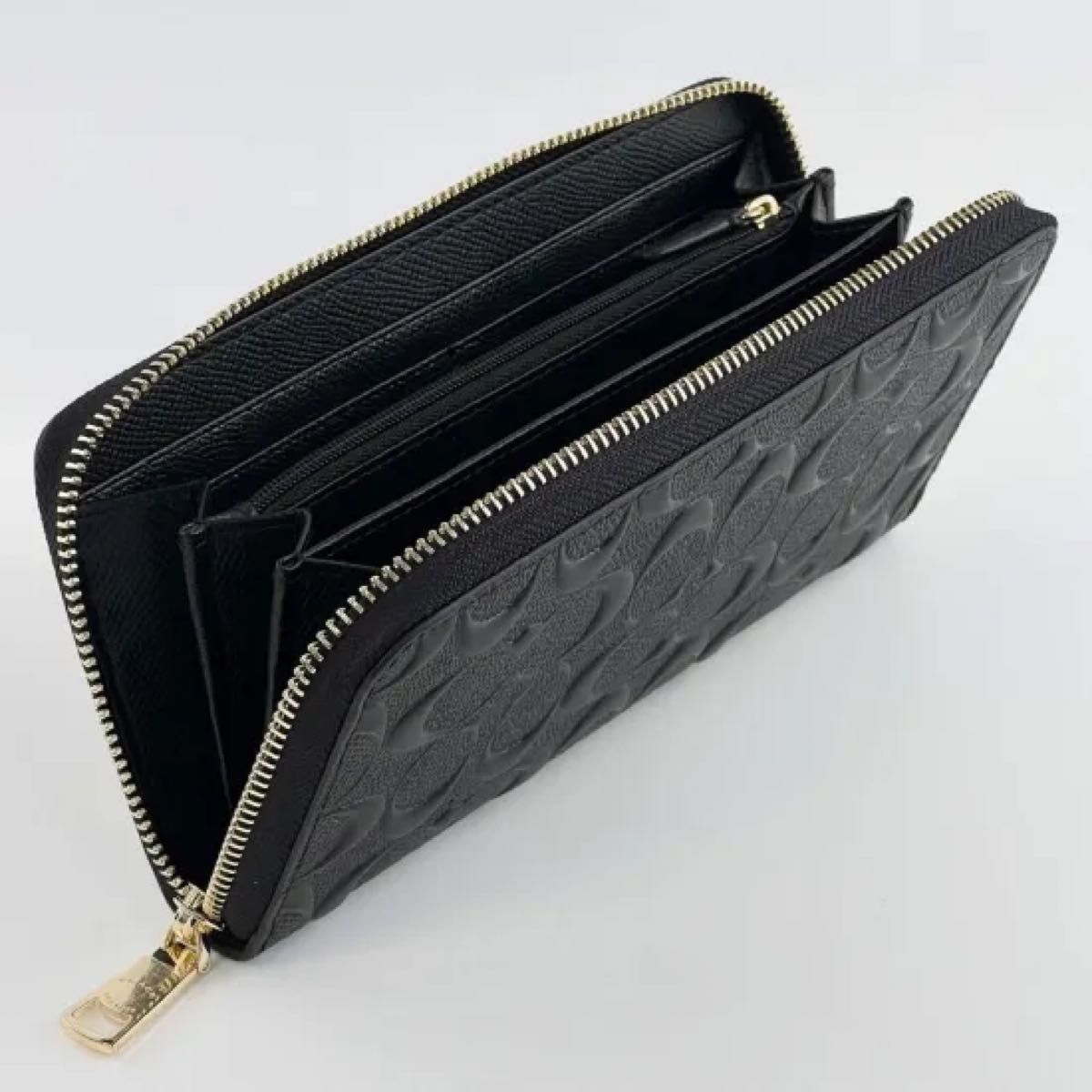 新品未使用coachコーチ長財布黒タグ付き COACH】 コーチ 長財布 レザー ブラック ロングウォレット