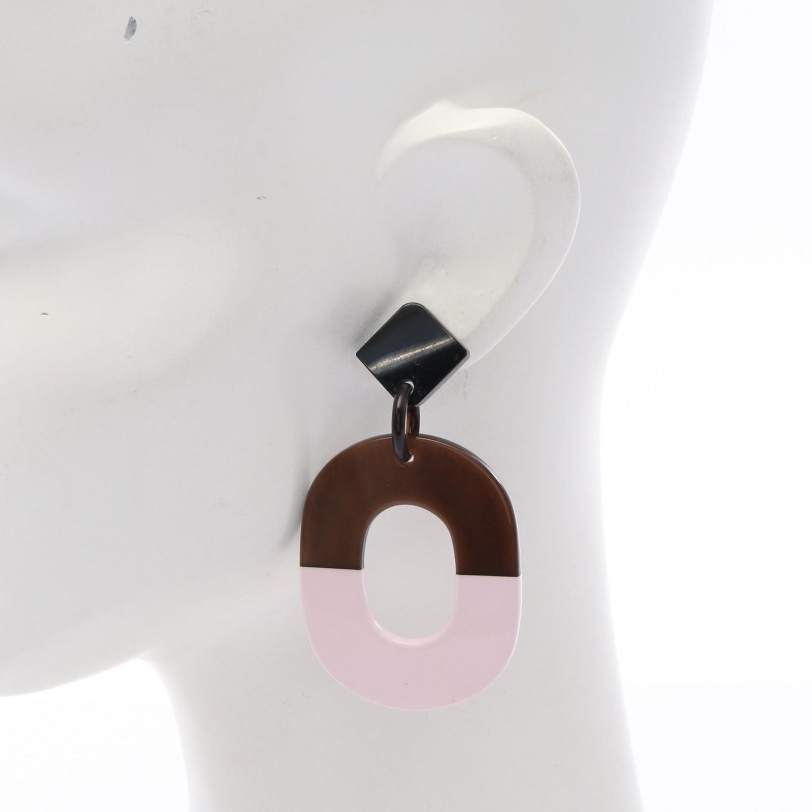 エルメス HERMES ピアス イスム ピンク系 その他 バッファローホーン