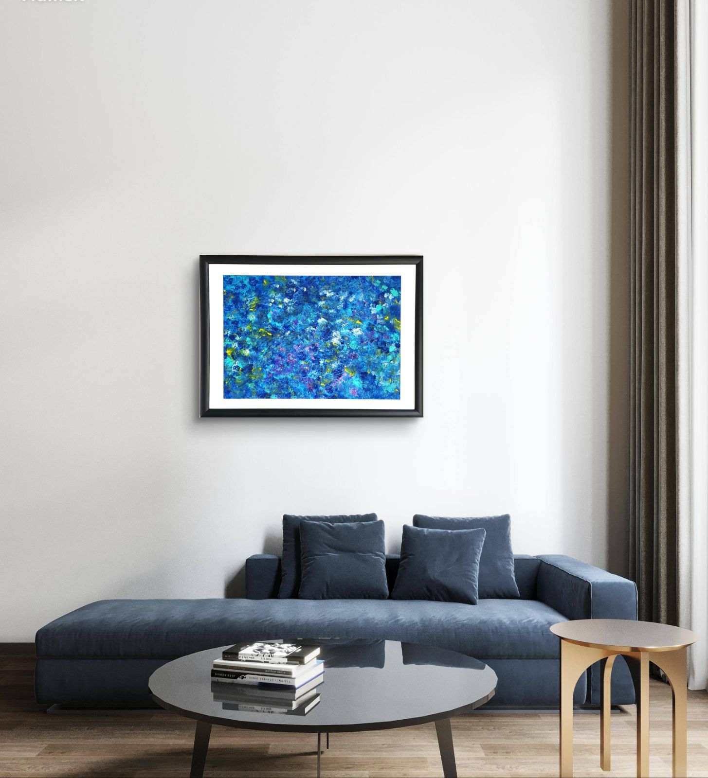 石垣の海に生きた証 / 抽象画 46×63㎝ A2 額縁セット 原画のみ モダン 石垣の海に生きた証 / 抽象画 46×63㎝ A2 額縁セット 原画1点