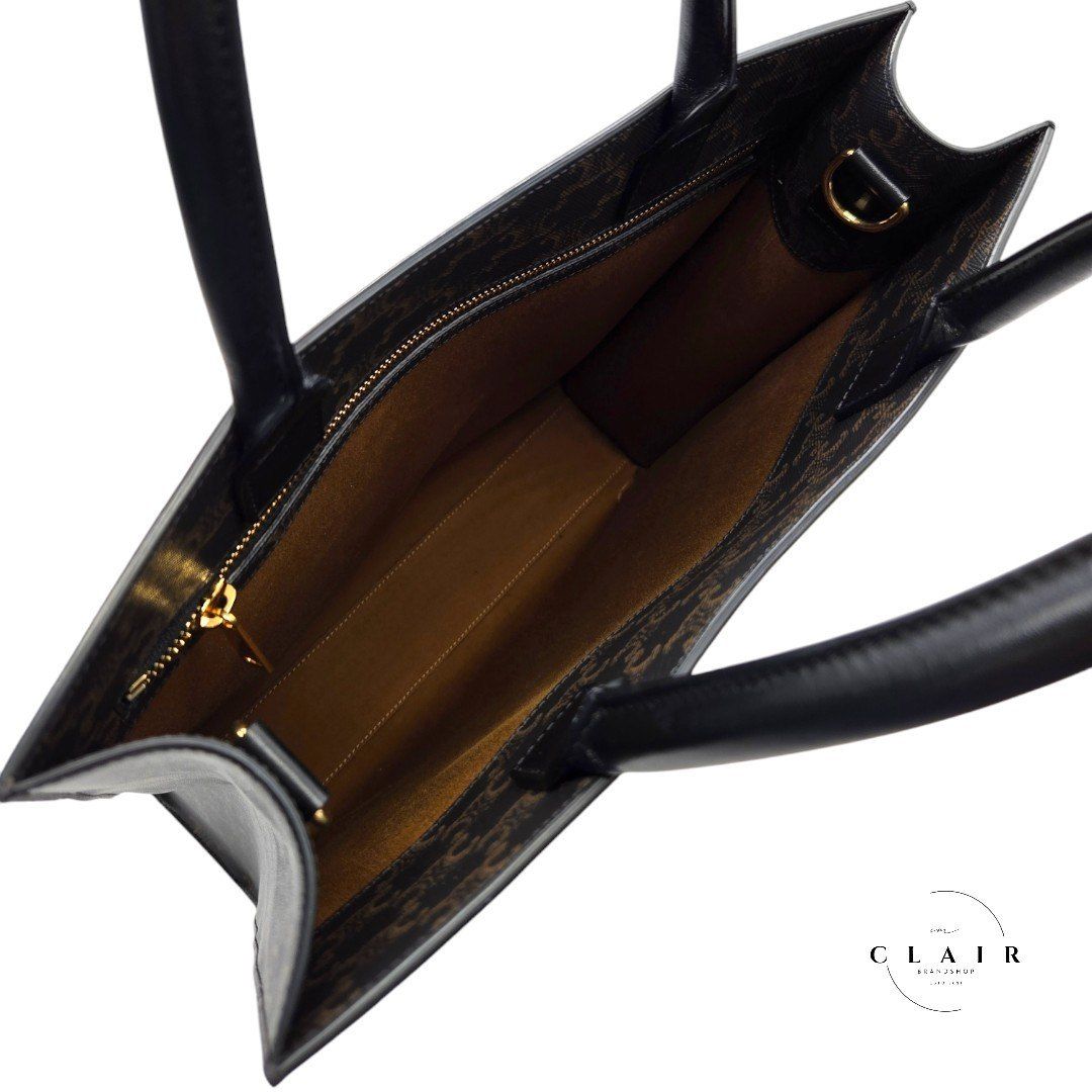 美品】CELINE セリーヌ ミディアム バーティカル カバ プリント入り 
