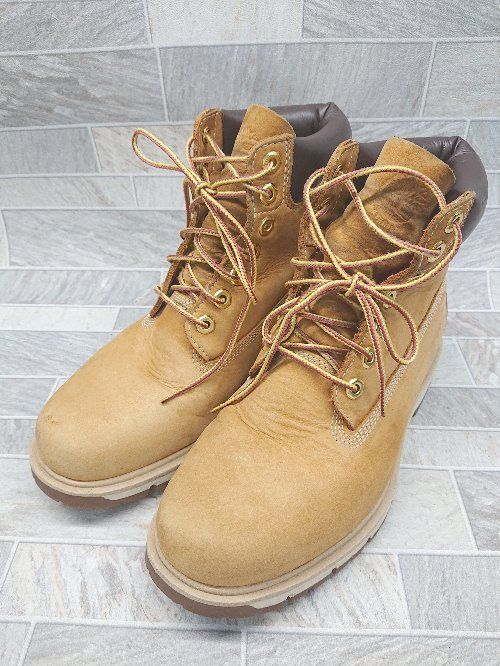 Timberland ティンバーランド ラウンドトゥ レースアップ ショート ブーツ サイズ25.0 ベージュ マルチ メンズ P 