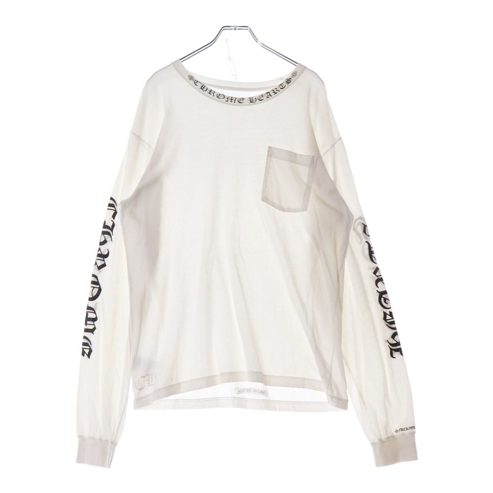Chrome Hearts XL クロムハーツ七分袖カットソー ホワイト Chrome Hearts（Tシャツ/カットソー(七分/長袖) ・ シルバー