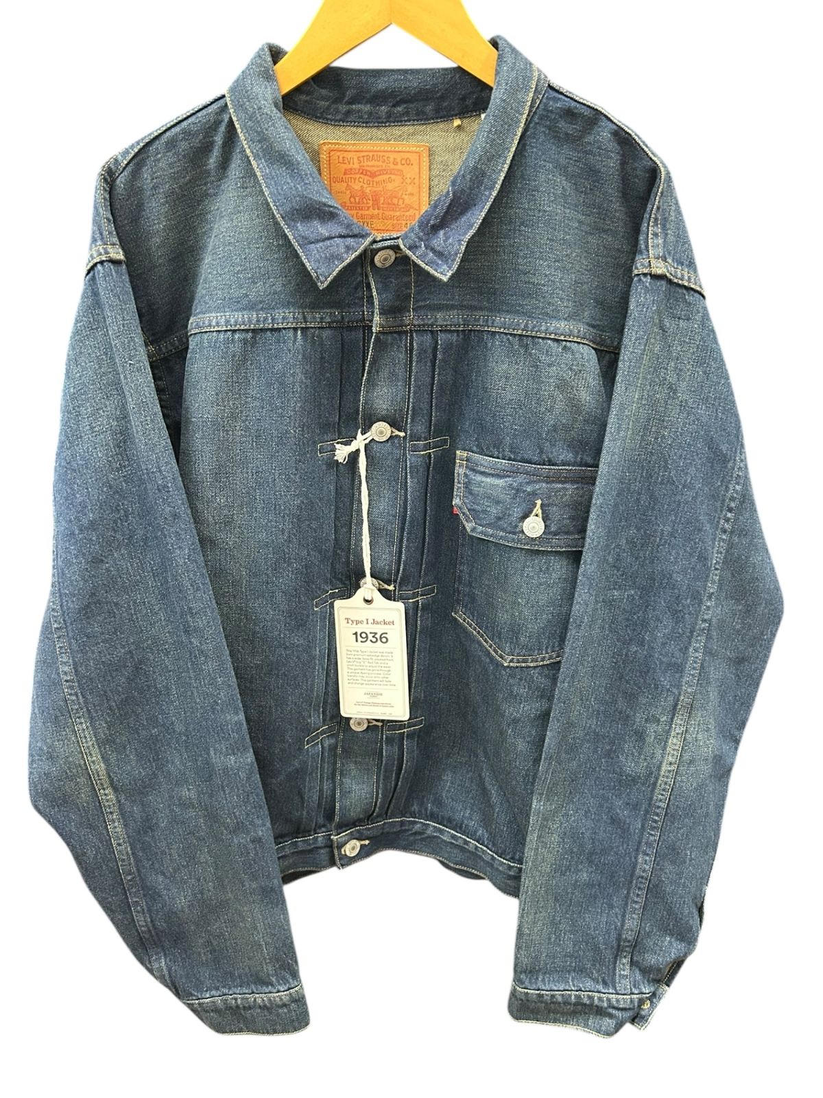 Levi’s リーバイス VINTAGE CLOTHING 1936 TYPEⅠ トラッカージャケット Gジャン BIGE 日本製 70506-0029 46 インディゴ メンズ|027