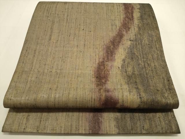 平和屋着物○両面 全通柄袋帯 紬地 虎 トラ 正絹 逸品 DAAT0433ob