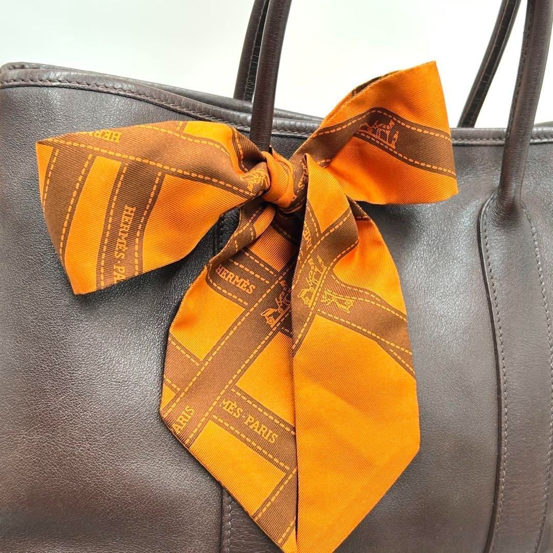 HERMESガーデンツイリーTPMハンドバッグ ツイリー付き