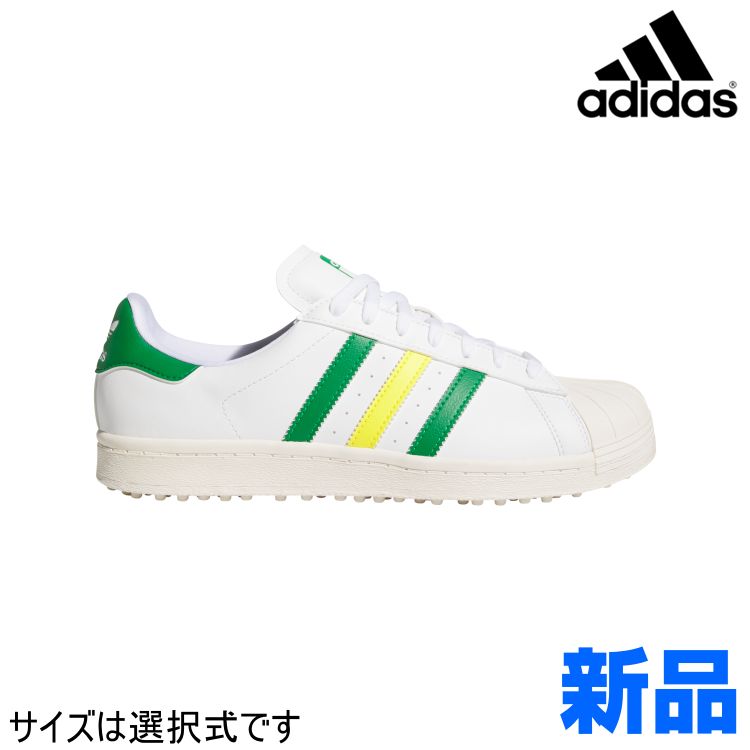 35ホワイト|グリーン|イエロー メーカー正規仕入品 モデル adidas アディダス ゴルフシューズ NLE11 SS80 ゴルフ SL 靴ひもタイプ|スパイクレス メンズ|レディース