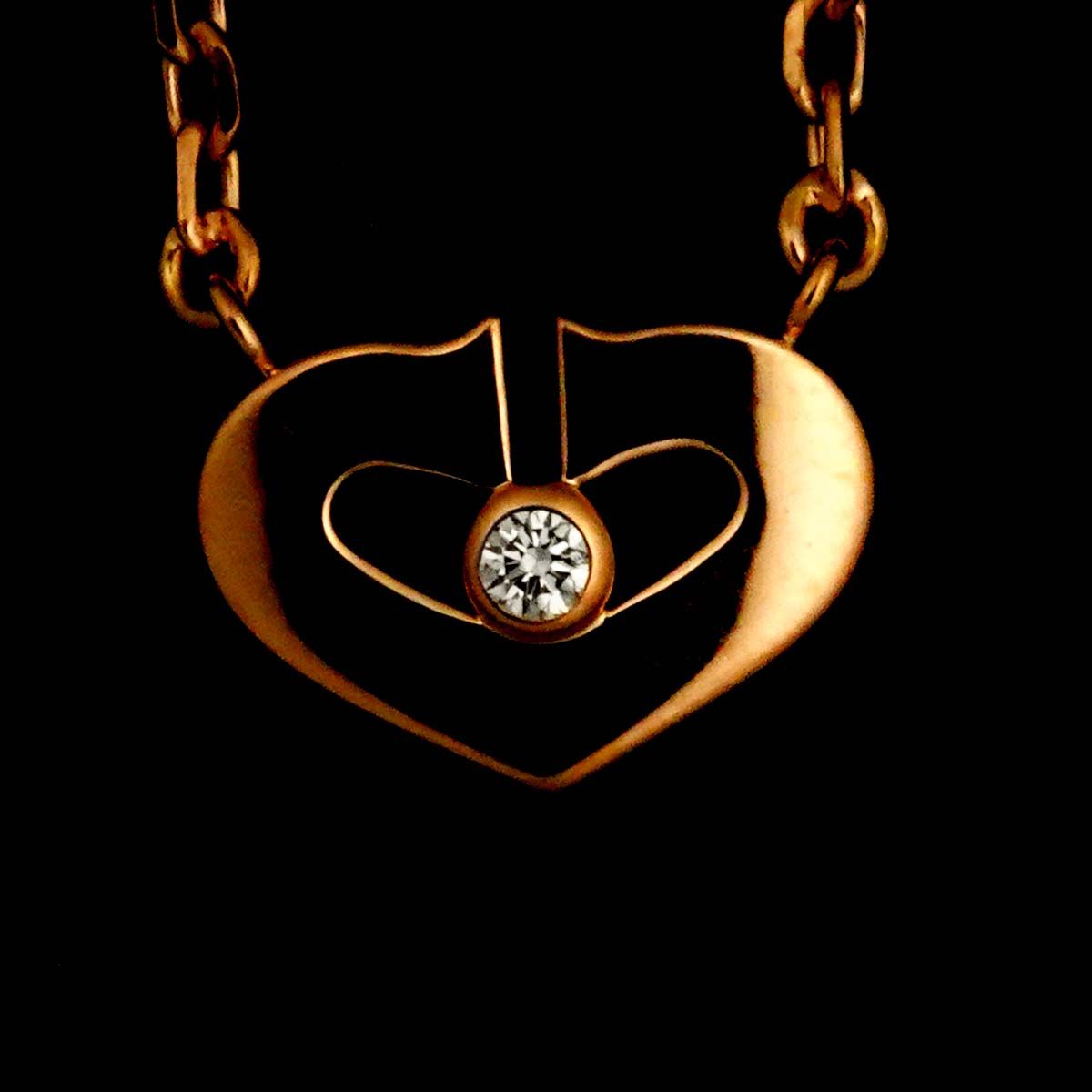 Cartier ハート型ネックレス 証明書付き 楽天市場】【美品】カルティエ CARTIER インターレース ハート