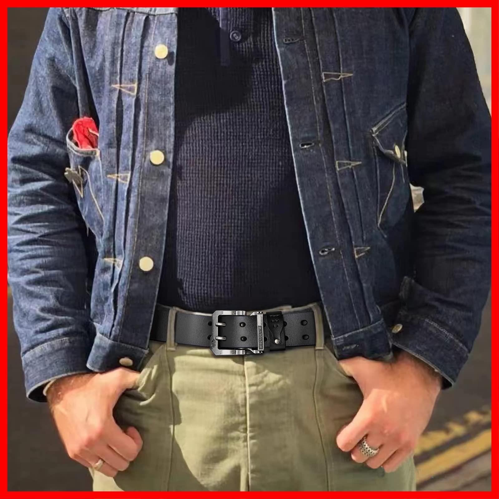 BISON DENIM]ベルト メンズ 本革 大きいサイズ メンズ ベルト 