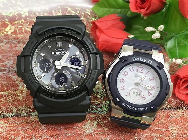 恋人たちのGショック ペアウオッチ  G-SHOCK BABY-G  ペア腕時計 カシオ 2本セット  GAW-100B-1AJF BGA-1100-2BJF プレゼント   ラッピング無料  メッセージカード  　クリスマス プレゼント 誕生日 御祝い
