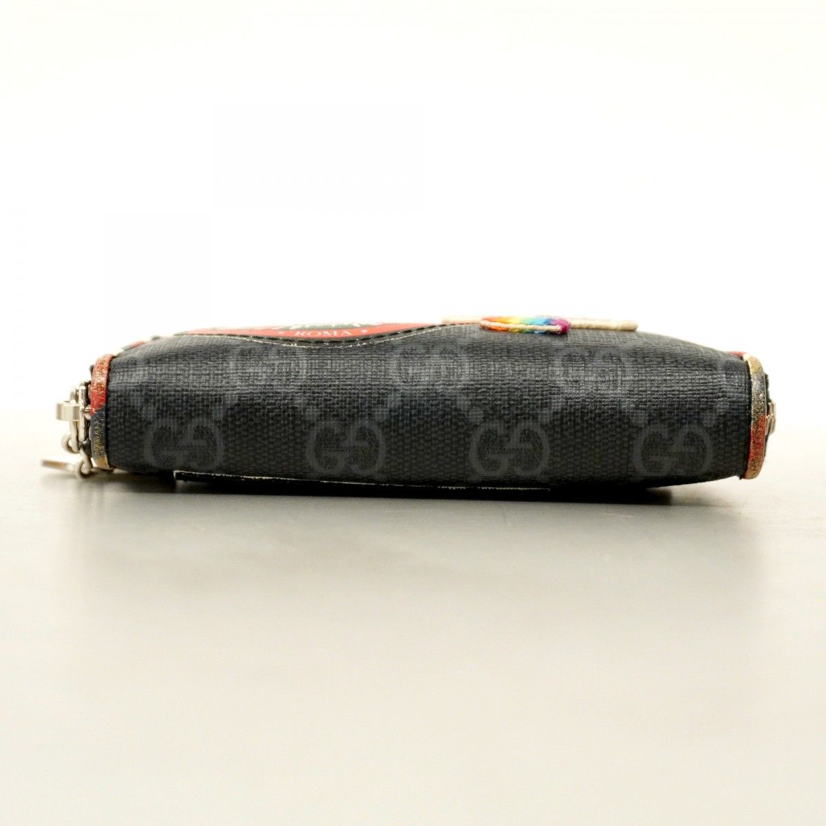  5 mc 3322-h グッチ コインケース GGスプリーム 496343 PVC ブラック シルバー金具 メンズ コインケース 小銭入れ 小物