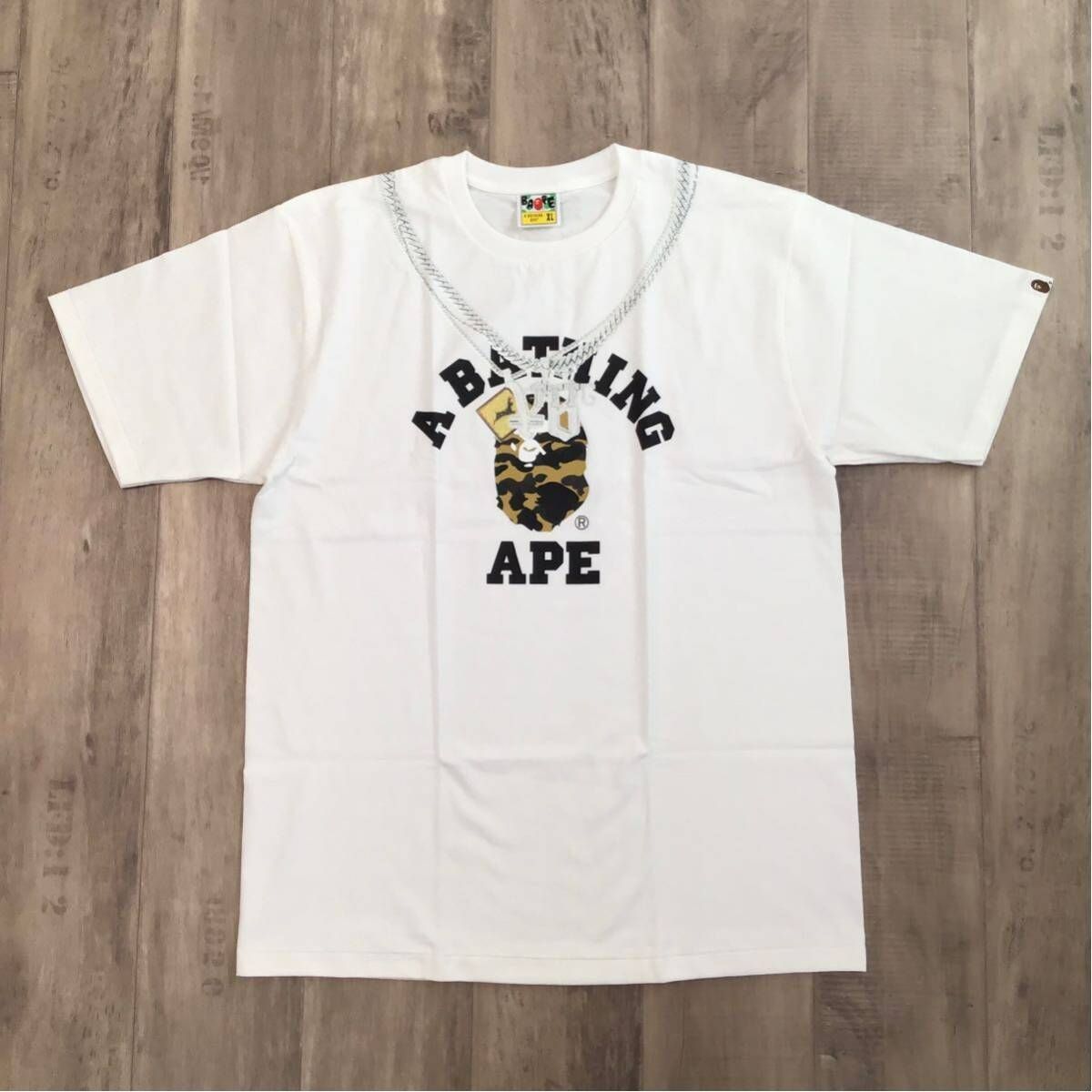 ☆新品☆ XL Yellow Bucks × BAPE × THE HOPE カレッジロゴ T