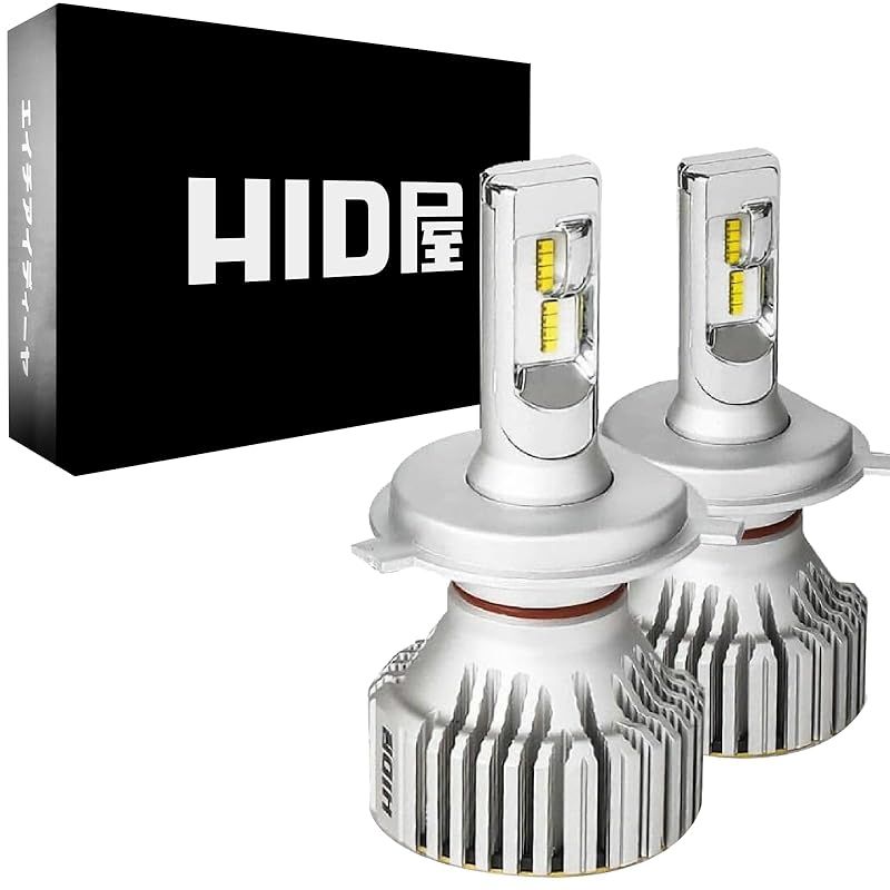HID屋 H4 LED ヘッドライト 28400cd カンデラ 爆光 ホワイト 6500k 車検対応 12V 24V ドライバー内蔵 簡単取付 iシリーズ 2本1セット 1