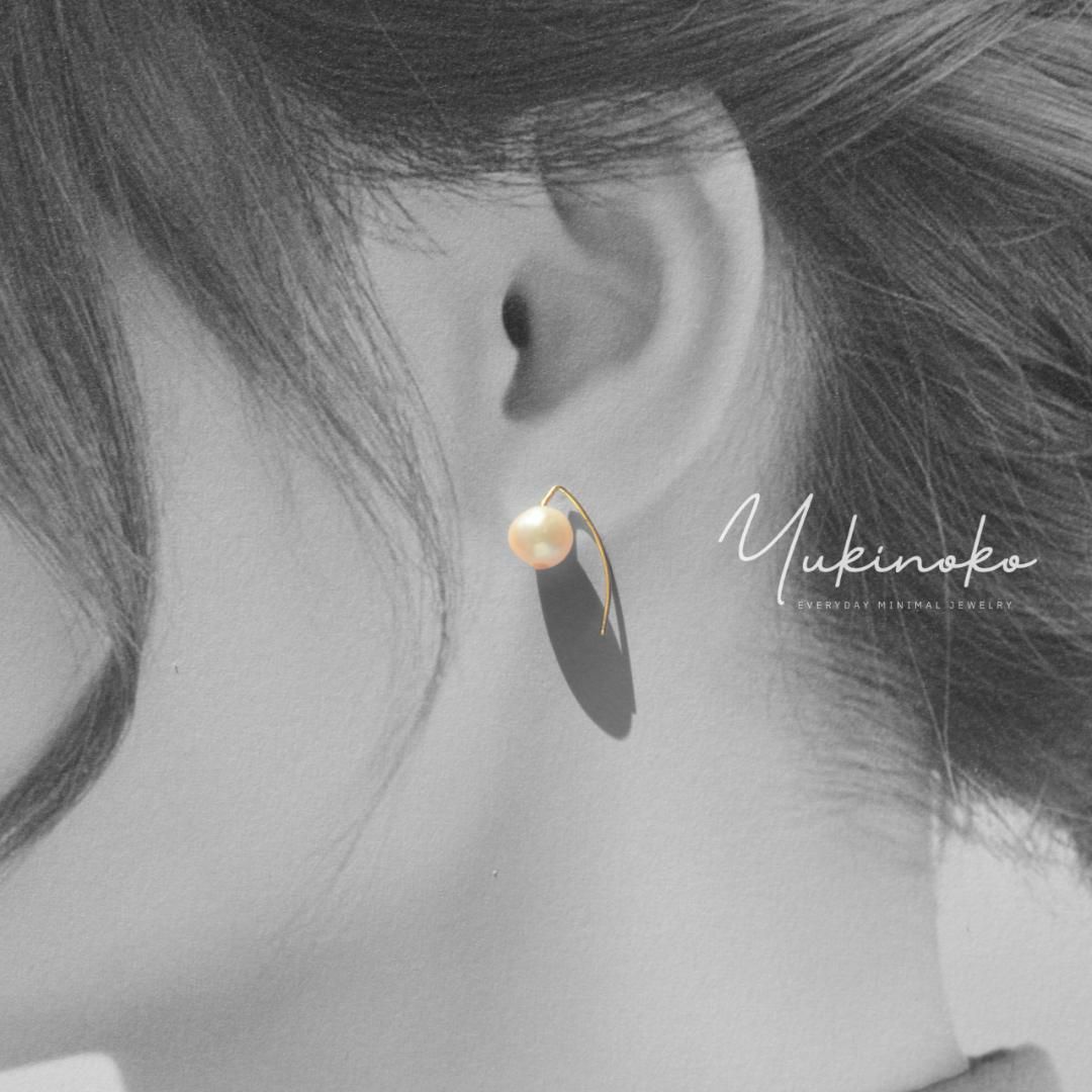 021A♦【売約済み】ピアス　3粒　4mm　縦　淡水真珠　SV925　ゴールド 限定3点】パール K18ピアス(白蝶真珠/13mm/ゴールド系/6月誕生石