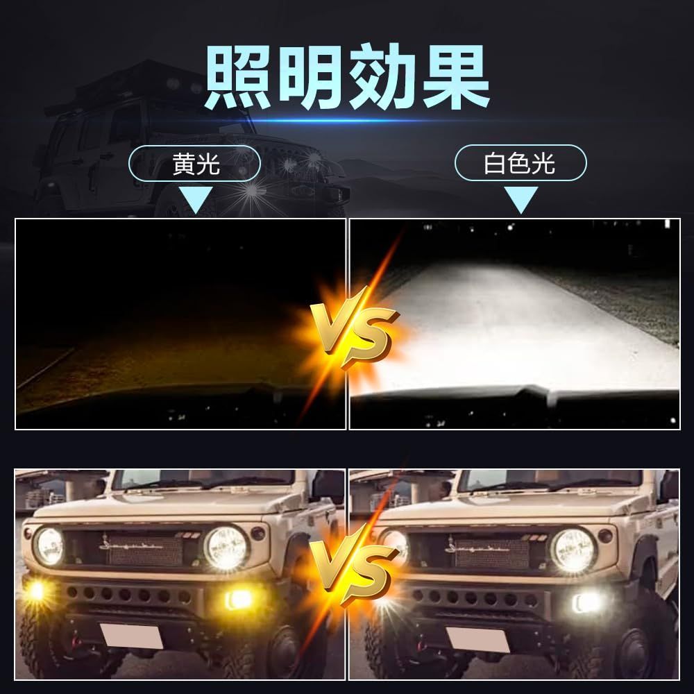 高輝度 純正交換 6000K 2500LM LEDフォグライトユニット ホワイト 取付簡単 JB23W 64 43W 74 防水 フォグランプ スズキ用 ジムニーJB系用 ジムニー LEDフォグ Largoods 左右セット WWW_NOITHATQUANGTHANH_NET