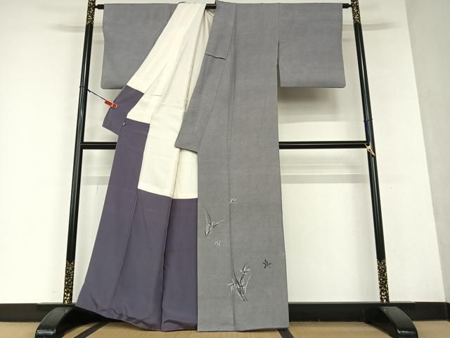 平和屋着物○人間国宝 小宮康孝 江戸小紋 訪問着 草花文 鮫小