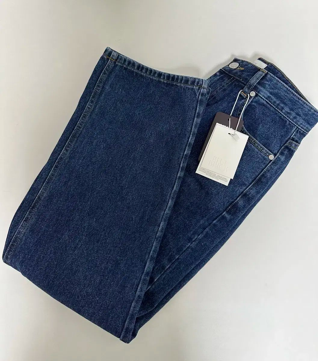 ブルーブリック ワイド デニム ダークブルー ショート 1