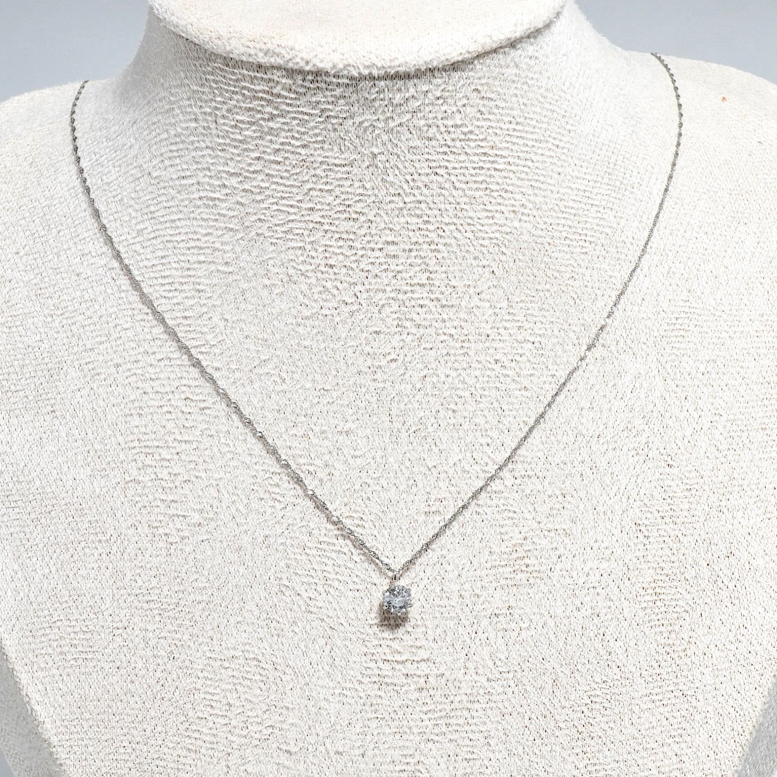 ダイヤモンド ネックレス プラチナ プチネックレス プラチナ 一粒 ダイヤ