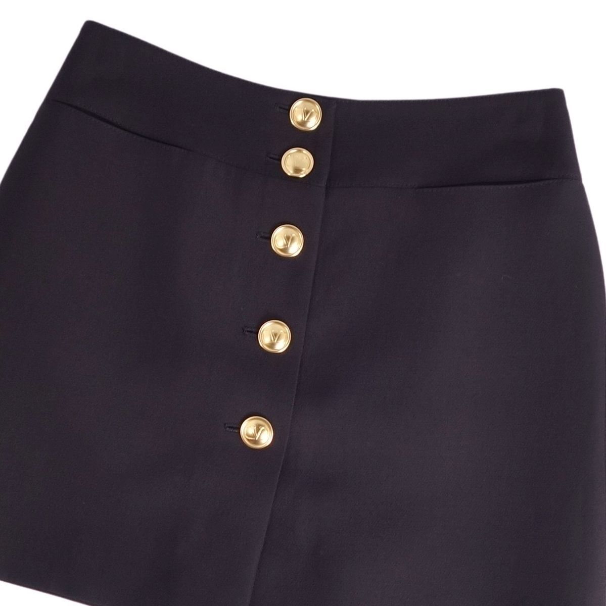 ヴァレンティノ ゴールドボタン スカート VALENTINO v 金ボタン 