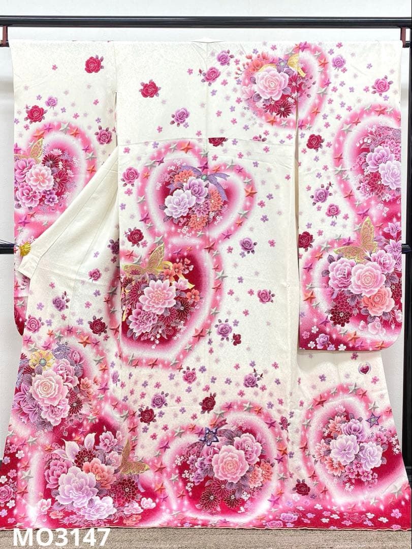 ブランド振袖 エンジェルハート 豪華 銀通し 刺繍 身丈172cm - メルカリ