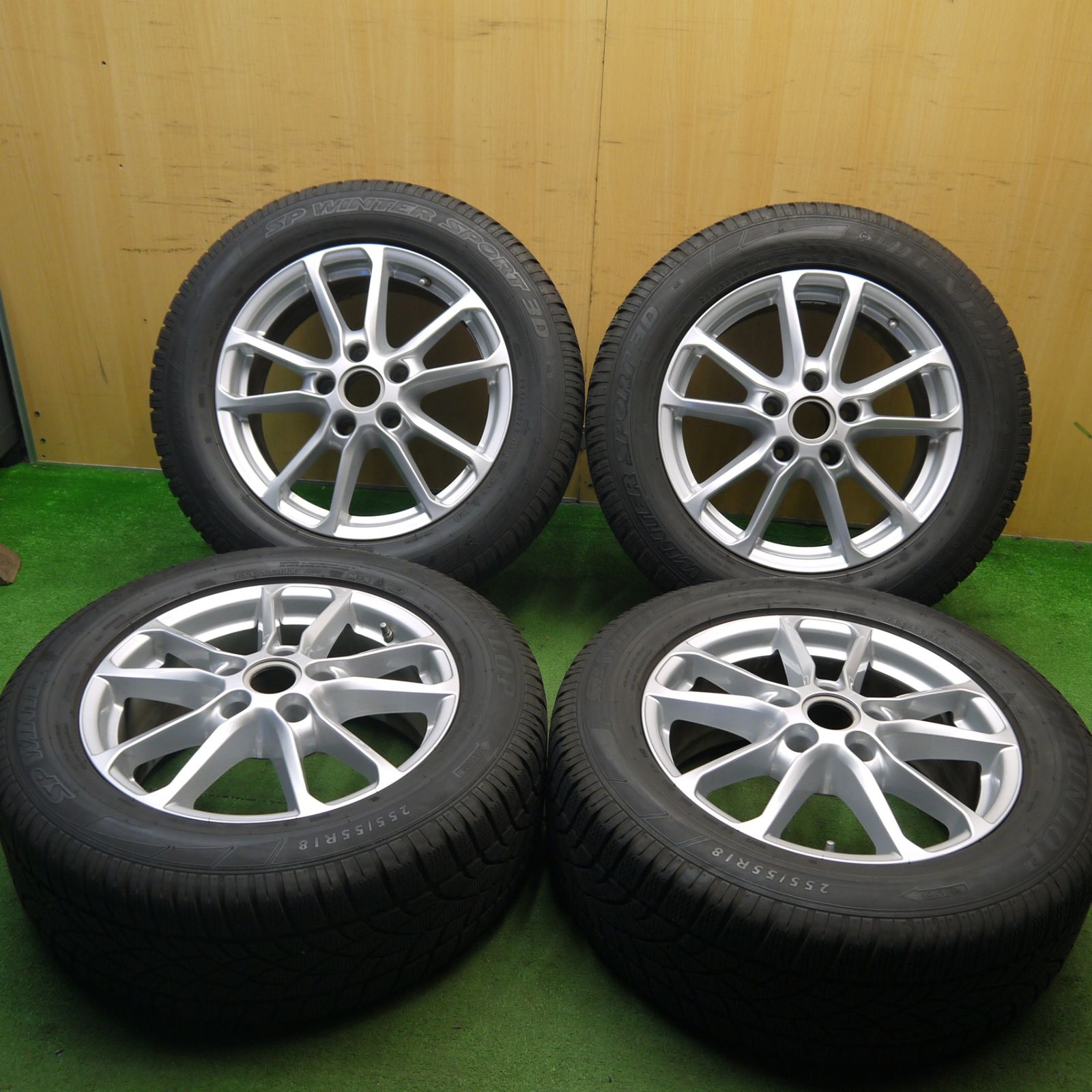 キレイ ポルシェ カイエン 958 純正 BBS RD575 255|55R18 スタッドレス ダンロップ SPウインタースポーツ 3D 18インチ PCD130|5H 5051305Hス