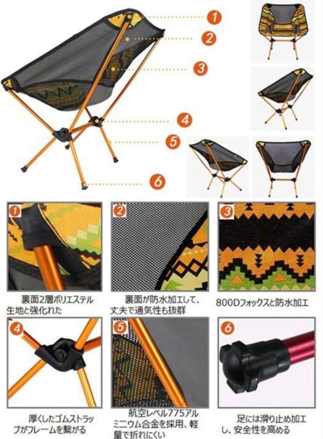 激レア】ナバホ/オルテガ柄 アウトドアチェア2脚+マルチコンテナ