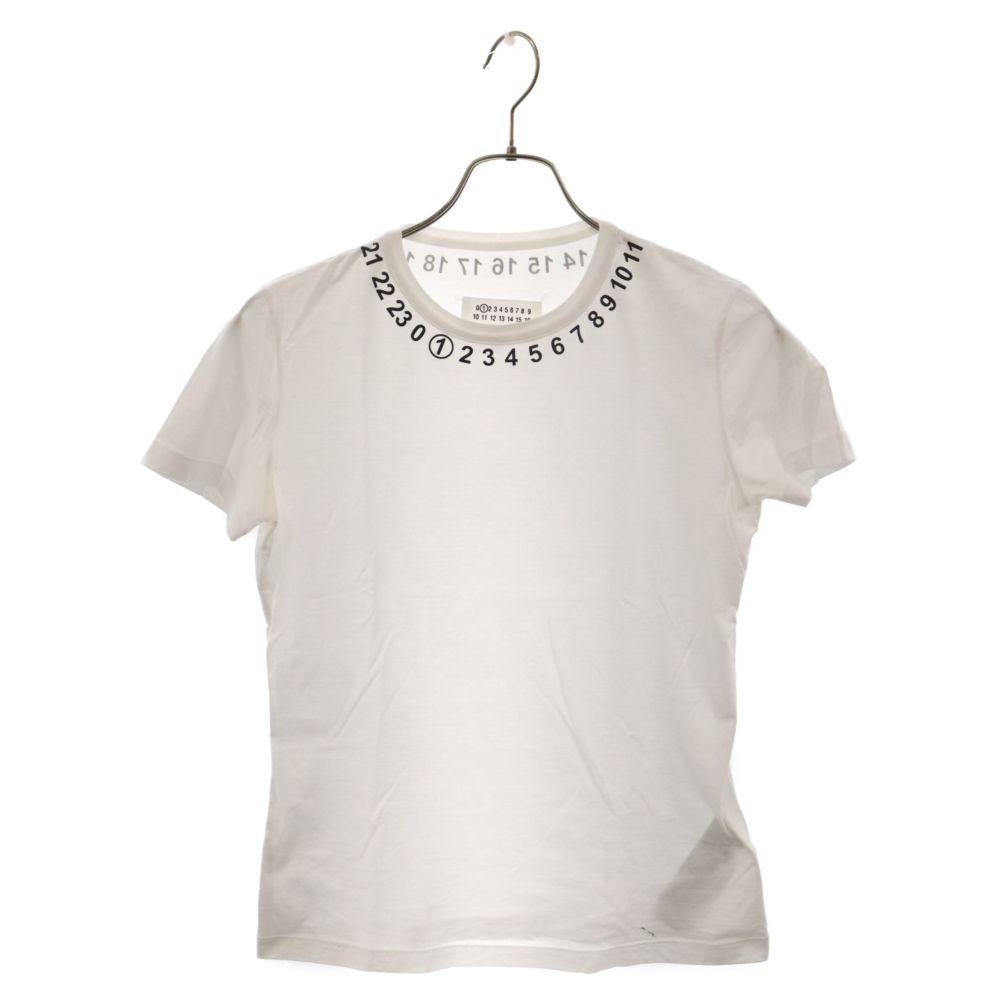 MASION MARGIELA (メゾンマルジェラ) 20SS カレンダーネック 半袖Tシャツ カットソー ホワイト S51GC0434