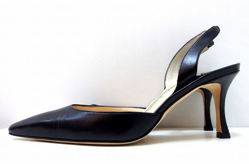 新品! マノロブラニク 定番スリングバック アーモンドトゥ 22.5㎝ 新品! マノロブラニク 定番スリングバック アーモンドトゥ 22.5㎝