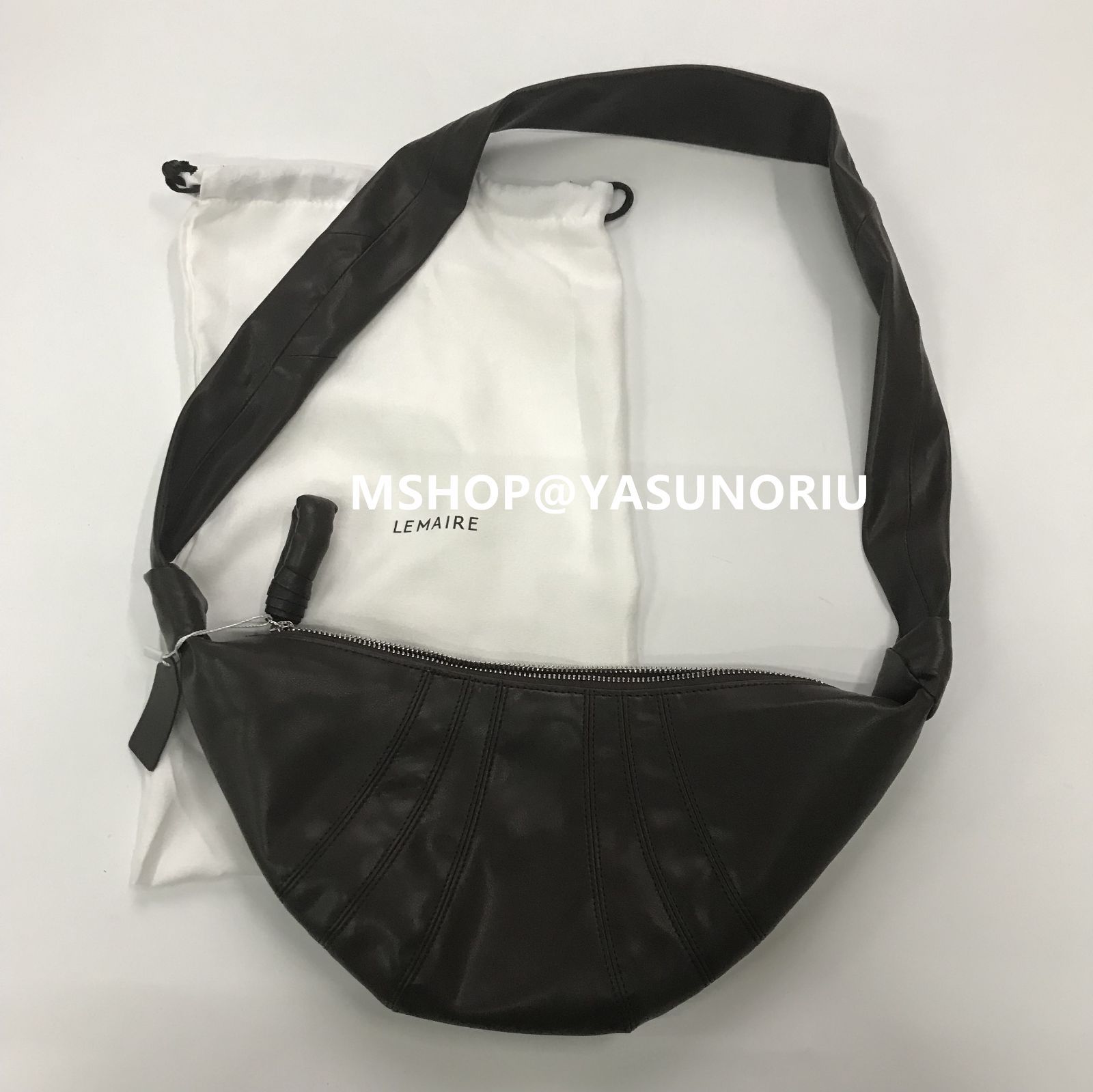 lemaire クロワッサンバッグ スモール ダークチョコレート