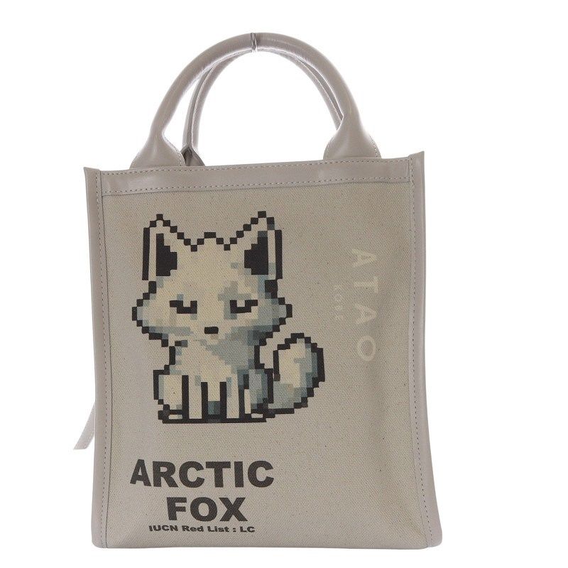 アタオ ATAO 24AW ホリデー限定エアキャンバス ZOO 白狐 トートバッグ 