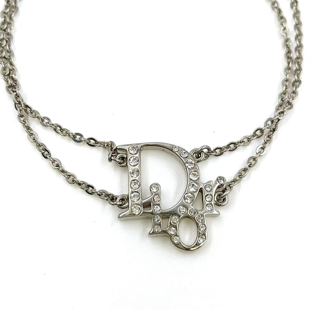 Christian Dior バングル　ロゴ　ラインストーン クリスチャンディオールChristian Dior ロゴラインストーン